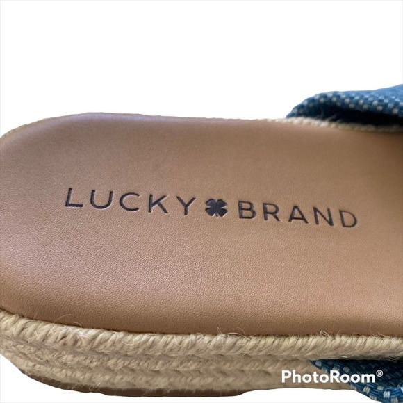 Lucky Brand Slide Sandals Espadrille Platform - Picture 3 of 6